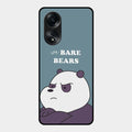 We Bare Bears Blue Glossy Metal Case Cover For Oppo A58