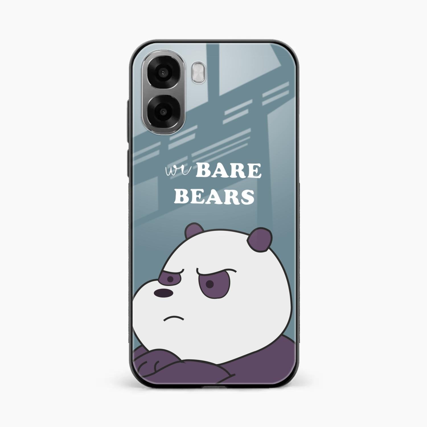 We Bare Bears Blue Glossy Metal Case Cover For Oppo A6X 5G