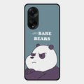 We Bare Bears Blue Glossy Metal Case Cover For Oppo F23 5G