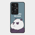 We Bare Bears Blue Glossy Metal Case Cover For Oppo F25 Pro 5G