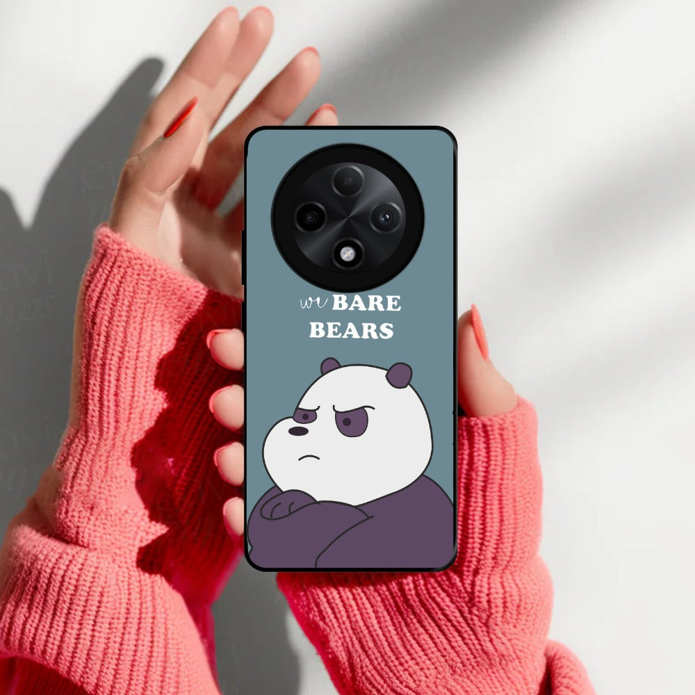 We Bare Bears Blue Glossy Metal Case Cover For Oppo