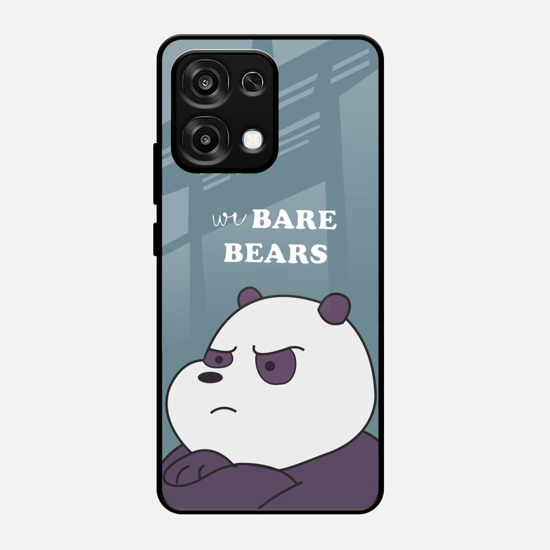 We Bare Bears Blue Glossy Metal Case Cover For Oppo F31 5G