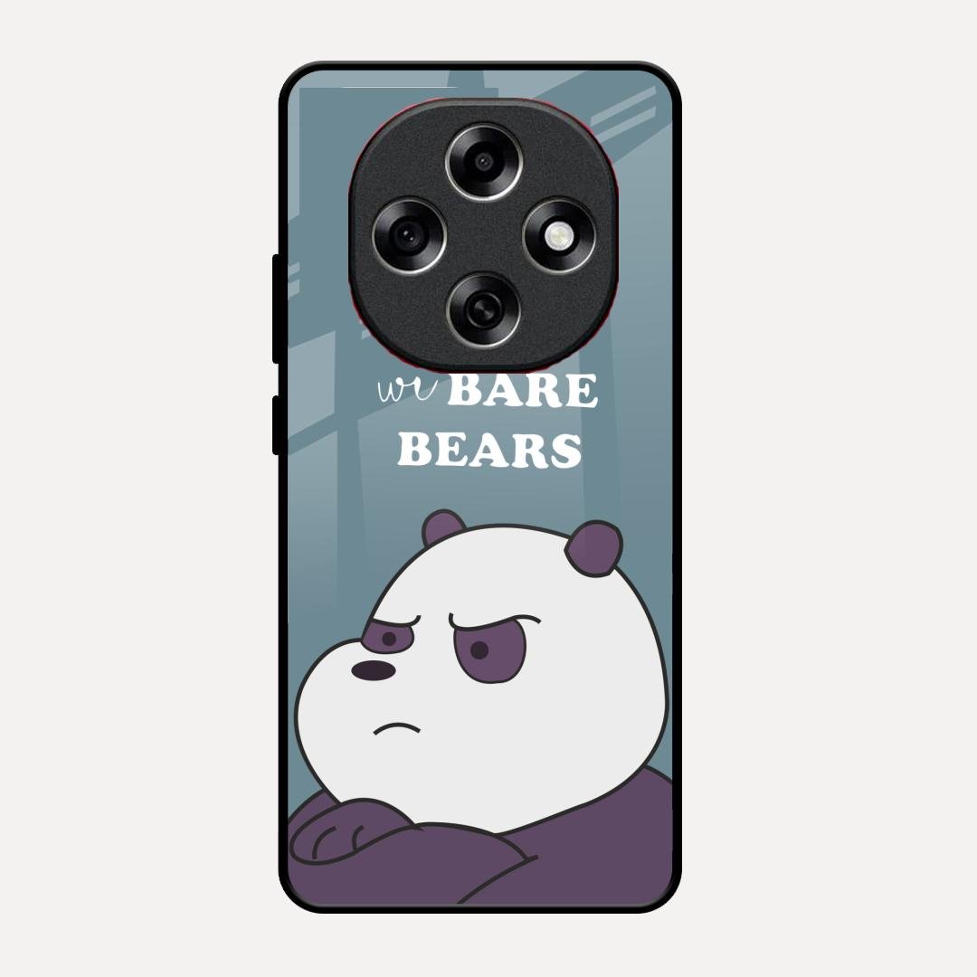 We Bare Bears Blue Glossy Metal Case Cover For Oppo F31 Pro 5G
