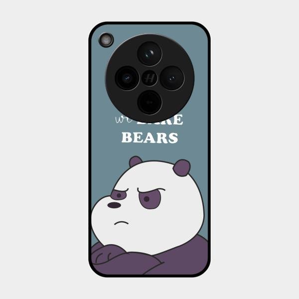 We Bare Bears Blue Glossy Metal Case Cover For Oppo Find X8 5G