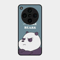 We Bare Bears Blue Glossy Metal Case Cover For Oppo Find X8 Pro 5G