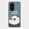 We Bare Bears Blue Glossy Metal Case Cover For Oppo Reno 10 5G