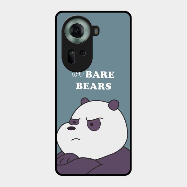 We Bare Bears Blue Glossy Metal Case Cover For Oppo Reno 11 5G