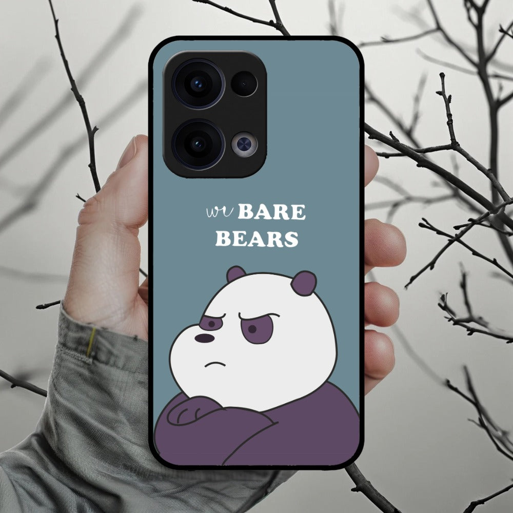 We Bare Bears Blue Glossy Metal Case Cover For Oppo