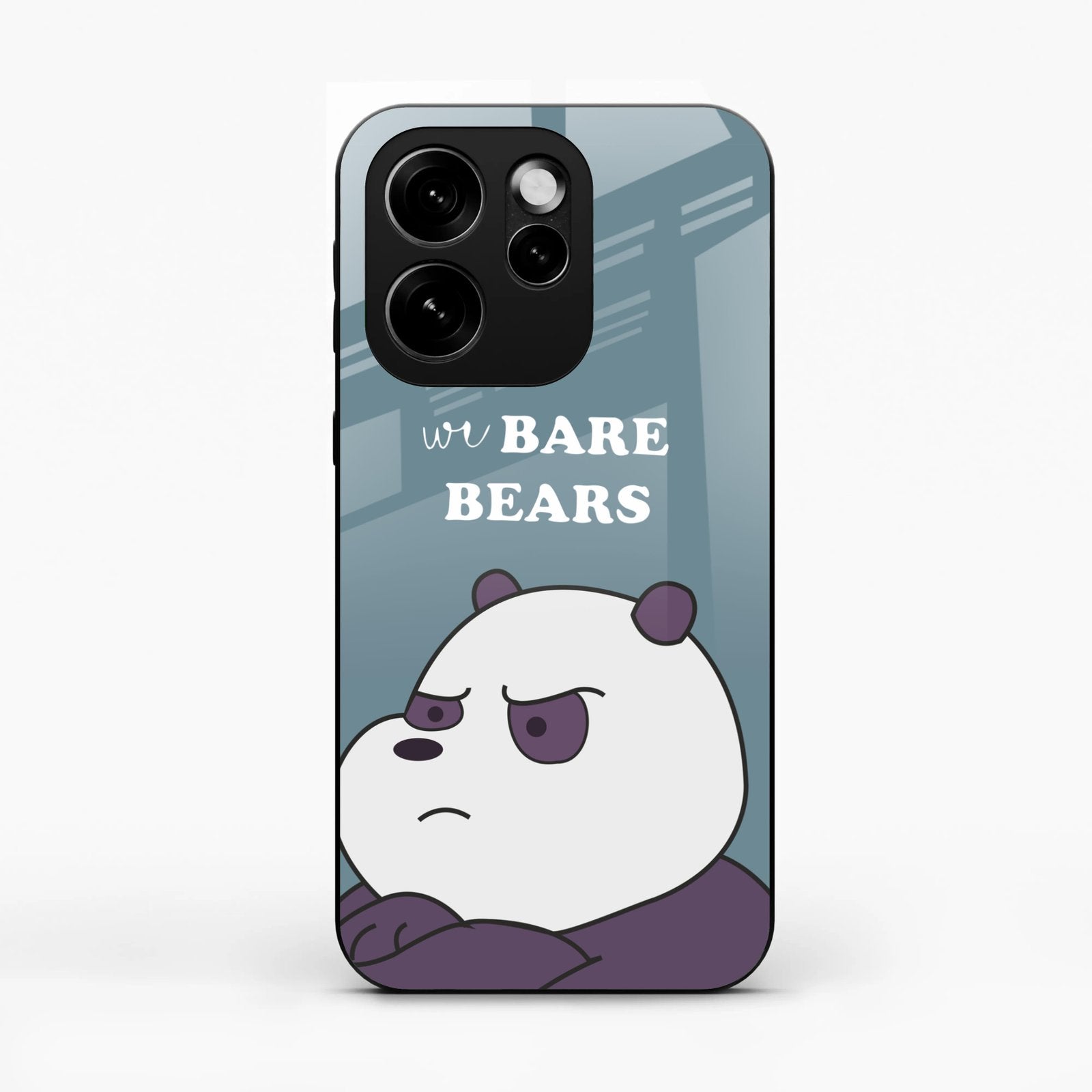 We Bare Bears Blue Glossy Metal Case Cover For Oppo Reno 15C 5G