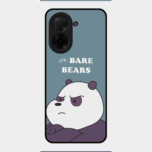 We Bare Bears Blue Glossy Metal Case Cover For Poco C71