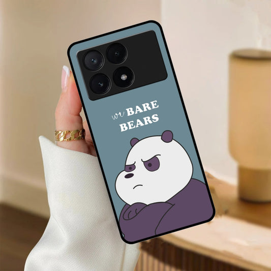 We Bare Bears Blue Glossy Metal Case Cover For Poco