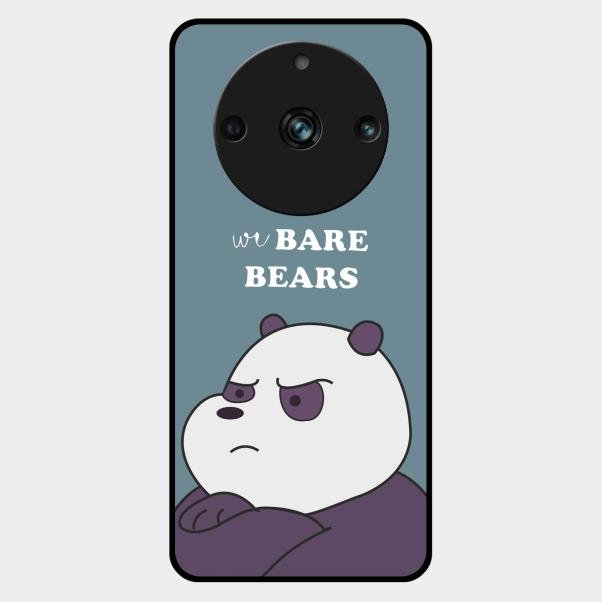 We Bare Bears Blue Glossy Metal Case Cover For Realme 11 Pro Plus 5G