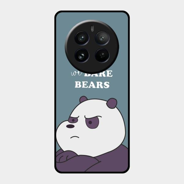We Bare Bears Blue Glossy Metal Case Cover For Realme 12 Pro Plus 5G