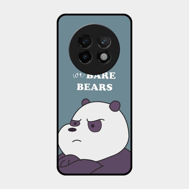 We Bare Bears Blue Glossy Metal Case Cover For Realme 13 Plus 5G