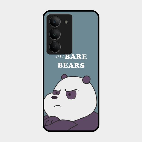 We Bare Bears Blue Glossy Metal Case Cover For Realme 14X 5G