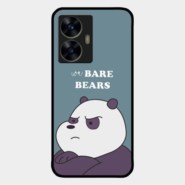 We Bare Bears Blue Glossy Metal Case Cover For Realme C55