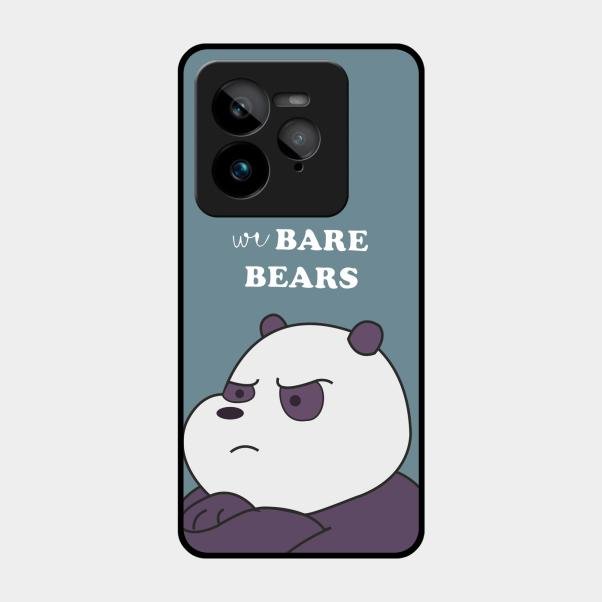We Bare Bears Blue Glossy Metal Case Cover For Realme Gt 7 Pro