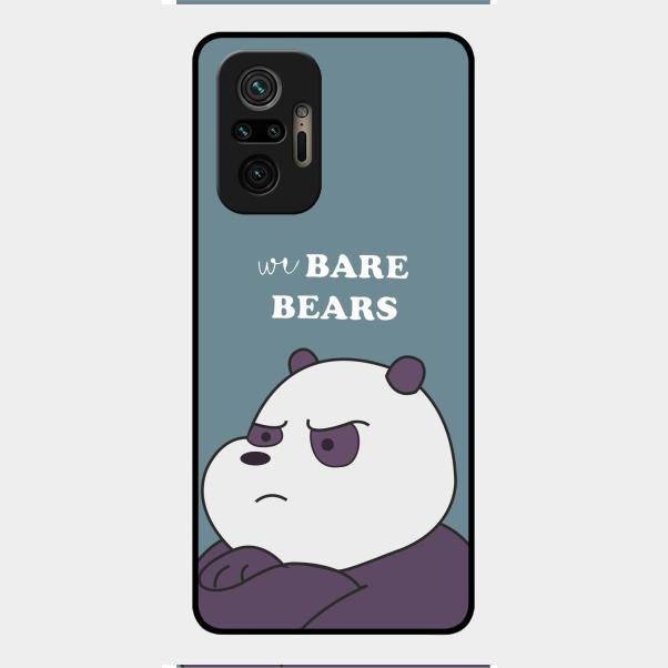 We Bare Bears Blue Glossy Metal Case Cover For Redmi Note 10 Pro