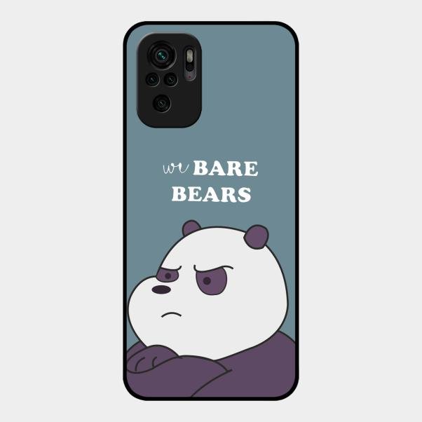 We Bare Bears Blue Glossy Metal Case Cover For Redmi Note 10