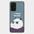 We Bare Bears Blue Glossy Metal Case Cover For Redmi Note 11T 5G