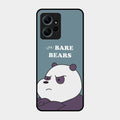 We Bare Bears Blue Glossy Metal Case Cover For Redmi Note 12 4G