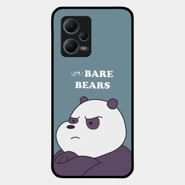 We Bare Bears Blue Glossy Metal Case Cover For Redmi Note 12 5G