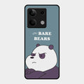 We Bare Bears Blue Glossy Metal Case Cover For Redmi Note 13 5G
