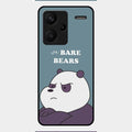 We Bare Bears Blue Glossy Metal Case Cover For Redmi Note 13 Pro Plus 5G