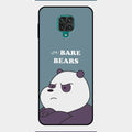 We Bare Bears Blue Glossy Metal Case Cover For Redmi Note 9 Pro Max