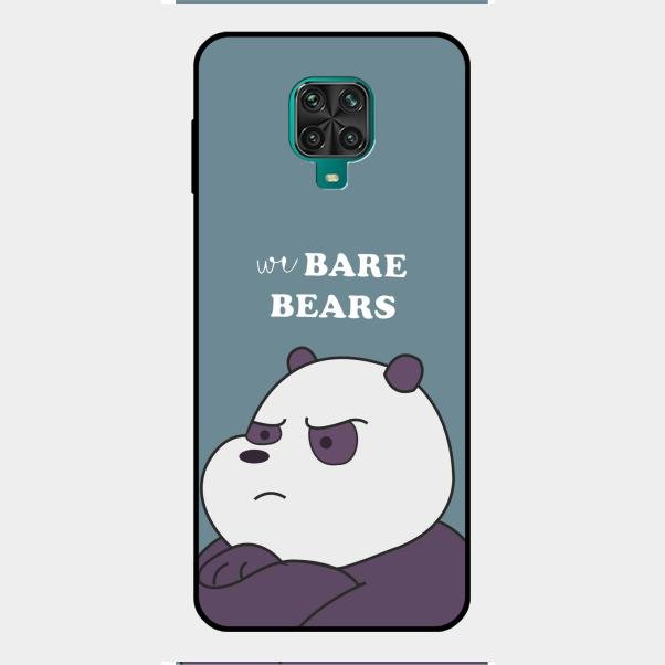 We Bare Bears Blue Glossy Metal Case Cover For Redmi Note 9 Pro
