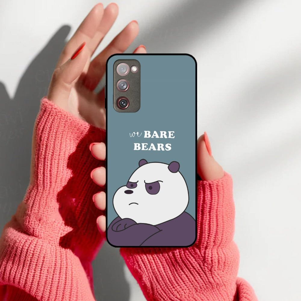 We Bare Bears Blue Glossy Metal Case Cover For Samsung
