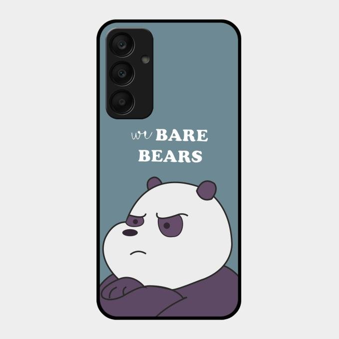 We Bare Bears Blue Glossy Metal Case Cover For Samsung Galaxy A25 5G