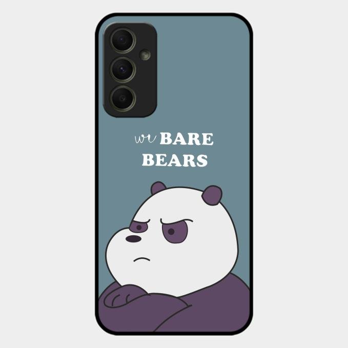 We Bare Bears Blue Glossy Metal Case Cover For Samsung Galaxy A34 5G
