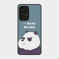We Bare Bears Blue Glossy Metal Case Cover For Samsung Galaxy A53 5G