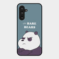 We Bare Bears Blue Glossy Metal Case Cover For Samsung Galaxy F16 5G