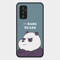 We Bare Bears Blue Glossy Metal Case Cover For Samsung Galaxy F23 5G