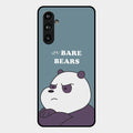 We Bare Bears Blue Glossy Metal Case Cover For Samsung Galaxy F54 5G