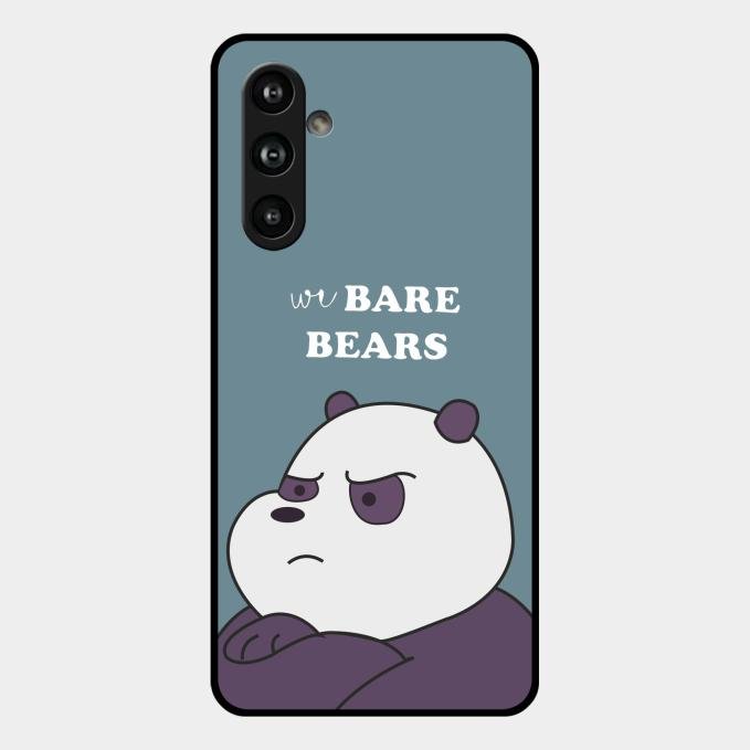 We Bare Bears Blue Glossy Metal Case Cover For Samsung Galaxy F54 5G