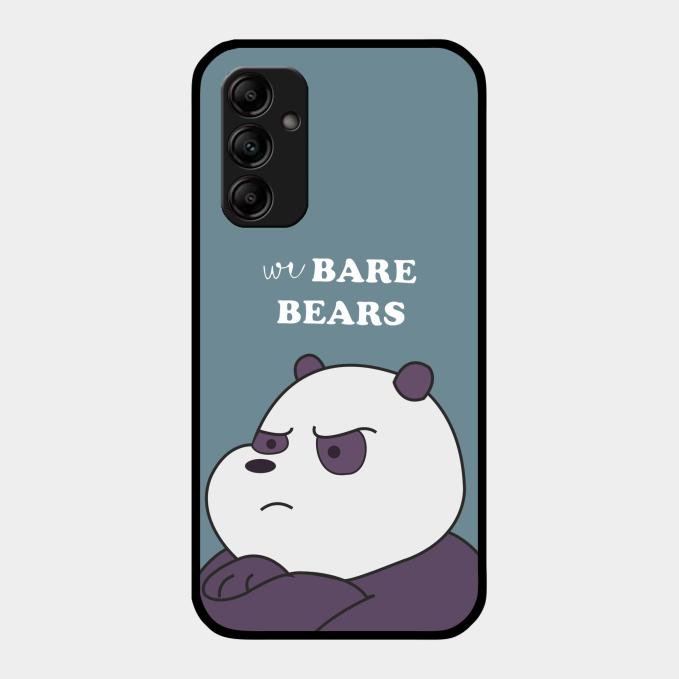 We Bare Bears Blue Glossy Metal Case Cover For Samsung Galaxy M14 5G