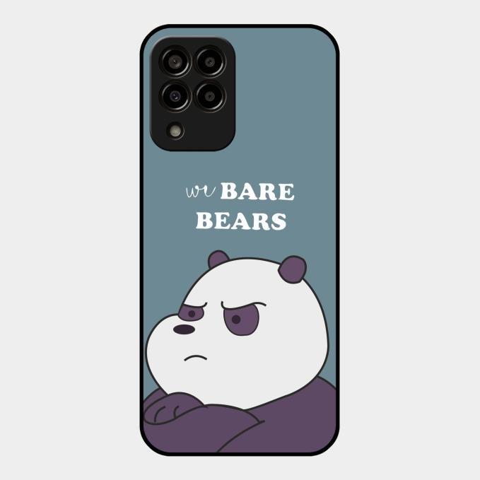 We Bare Bears Blue Glossy Metal Case Cover For Samsung Galaxy M33 5G