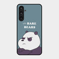 We Bare Bears Blue Glossy Metal Case Cover For Samsung Galaxy M35 5G