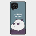We Bare Bears Blue Glossy Metal Case Cover For Samsung Galaxy M53 5G