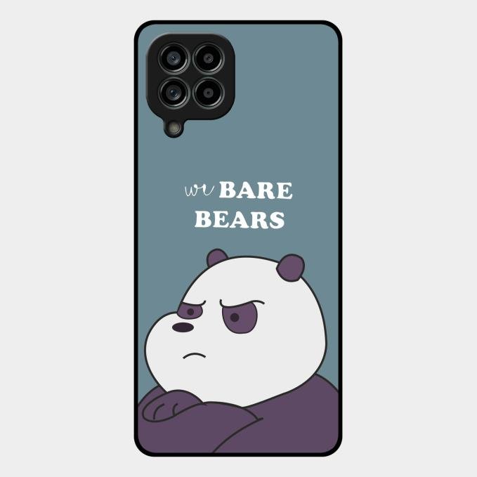 We Bare Bears Blue Glossy Metal Case Cover For Samsung Galaxy M53 5G