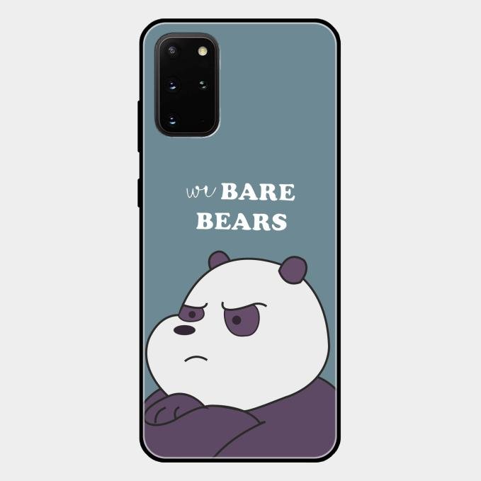We Bare Bears Blue Glossy Metal Case Cover For Samsung Galaxy S20 Plus