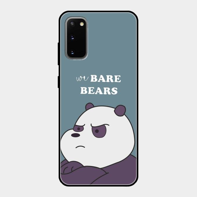 We Bare Bears Blue Glossy Metal Case Cover For Samsung Galaxy S20