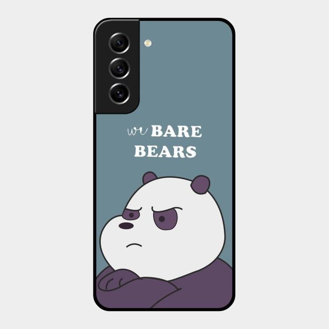 We Bare Bears Blue Glossy Metal Case Cover For Samsung Galaxy S21 Fe 5G