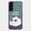 We Bare Bears Blue Glossy Metal Case Cover For Samsung Galaxy S22 Plus 5G