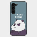 We Bare Bears Blue Glossy Metal Case Cover For Samsung Galaxy S23 Plus 5G