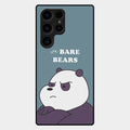 We Bare Bears Blue Glossy Metal Case Cover For Samsung Galaxy S24 Ultra 5G