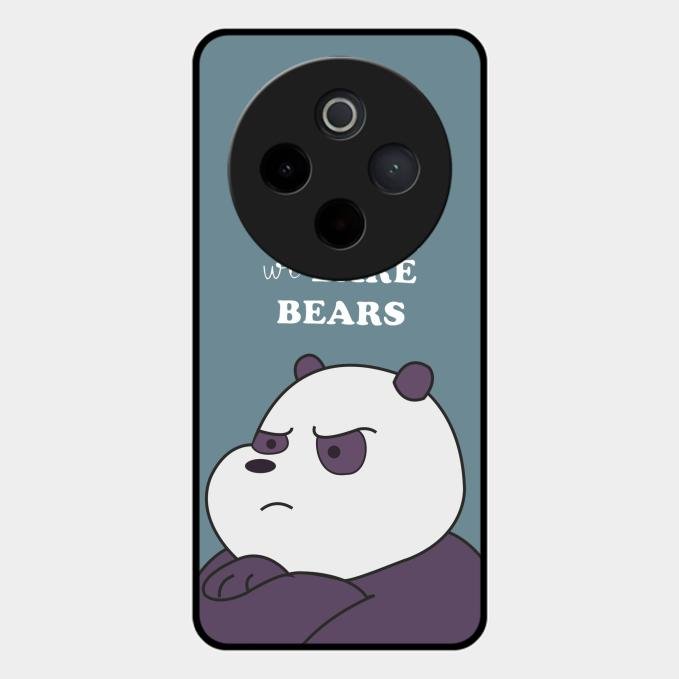 We Bare Bears Blue Glossy Metal Case Cover For Vivo T4 5G
